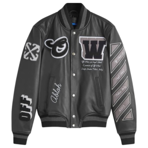 off white jacket leather