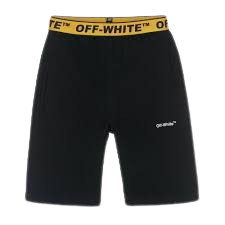 black -and -yellow -off white -shorts